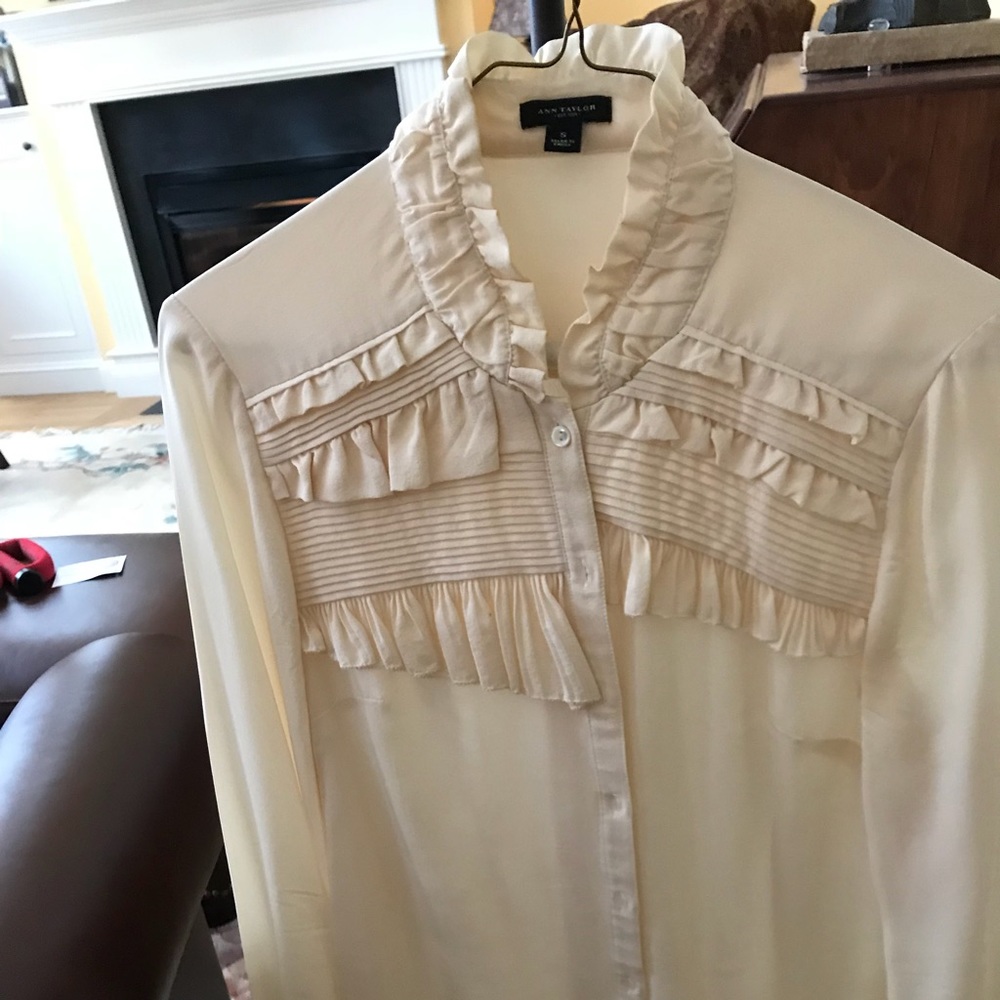Silk Blouse With Asymmetrical Yoke